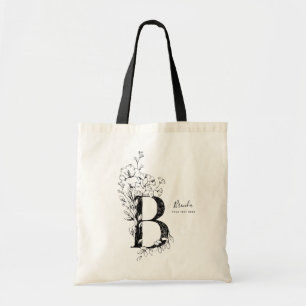 Trendigets lantbrukshus rustic Brev B monogrammad Tygkasse