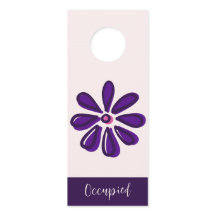 Trendigets Lila Flower Doodle Ockuperad / Vacant