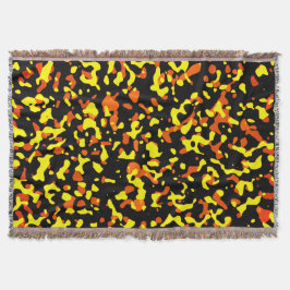 Trendigets ljusa Gult och Orange Camouflage Mönste Filt