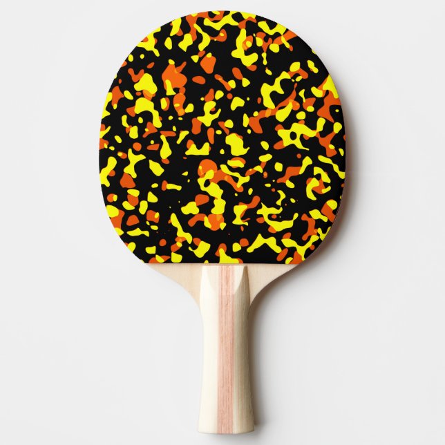 Trendigets ljusa Gult och Orange Camouflage Mönste Pingisracket (Framsidan)