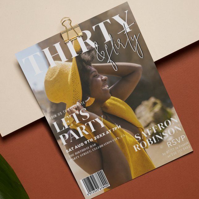 Trendigets magasinomslag | 30ÅRS FÖDELSEDAG PARTY Inbjudningar (Skapare uppladdad)