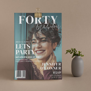 Trendigets magasinomslag   40:e födelsedag Party Inbjudningar