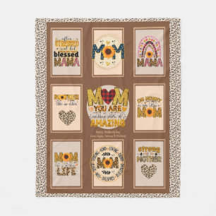 Trendigets Mamma! Anpassningsbar Leopard Skriv ut Fleecefilt