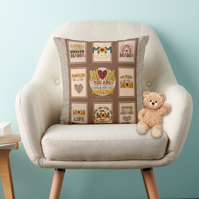 Trendigets Mamma! Anpassningsbar Leopard Skriv ut  Kudde (Skapare uppladdad)