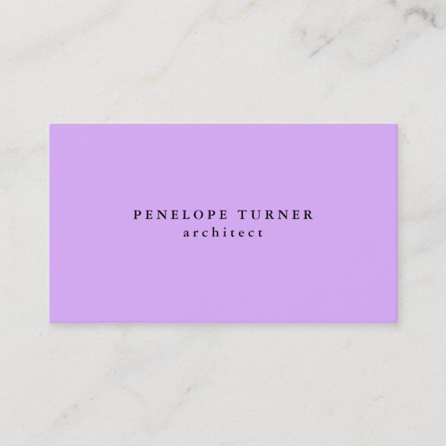 Trendigets minimalistiska Mauve Mallow Rosa Profes Visitkort (Framsida)