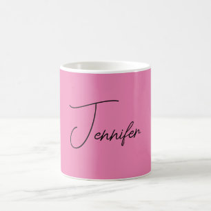 Trendigets minimalistiska moderna enkla Rosa Färg Kaffemugg