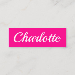 Trendigets minimalistiska moderna enkla rosa mini visitkort