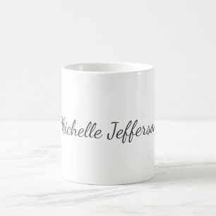 Trendigets minimalistiska moderna namn kaffemugg