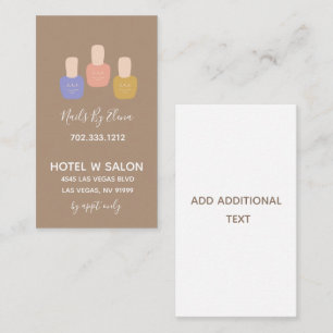 Trendigets minimalistiska Nail Salon Visitkort