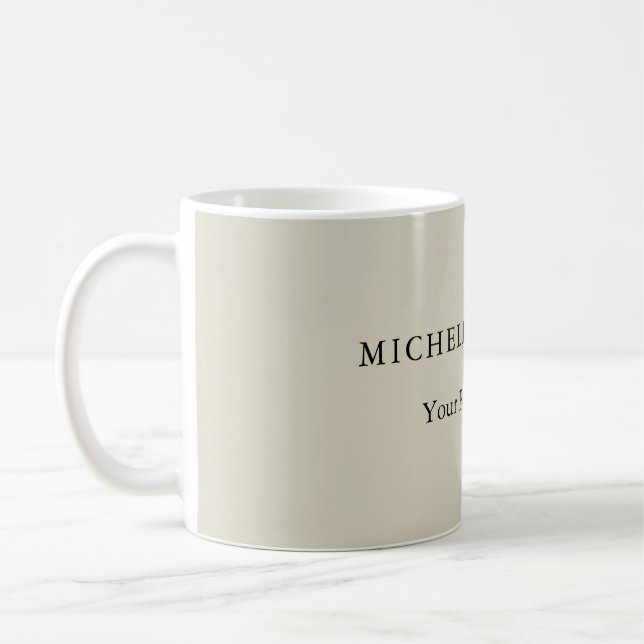 Trendigets minimalistiska Professionell Modern Nam Kaffemugg (Vänster)