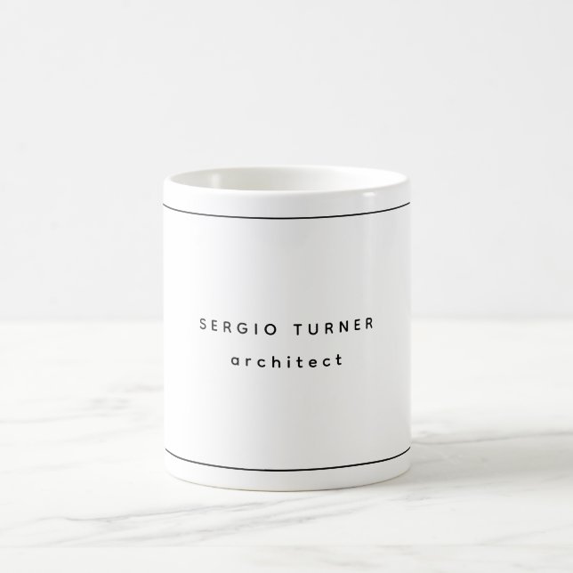Trendigets minimalistiska Professionell två sida Kaffemugg (Center)