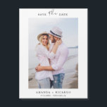 Trendigets minimalistmagne för fotoannonsering i B<br><div class="desc">Modern Save the Date-designen har det viktigaste: ditt fantastisk-foto med en aning modern kalligrafi. Anpassa enkelt kortets fram- och baksida med dina personuppgifter.</div>