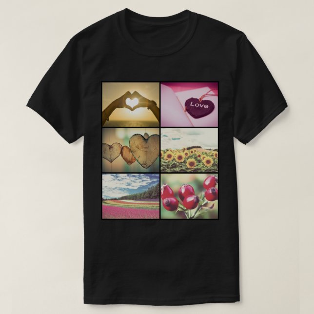Trendigets moderna anpassningsbarnas fotokollage t shirt (Design framsida)