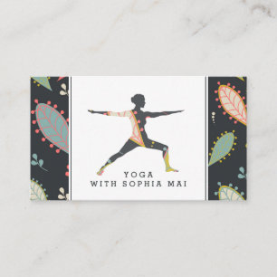 Trendigets moderna Boho Yoga-instruktor Visitkort