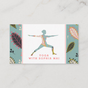 Trendigets moderna Boho Yoga-instruktor Visitkort