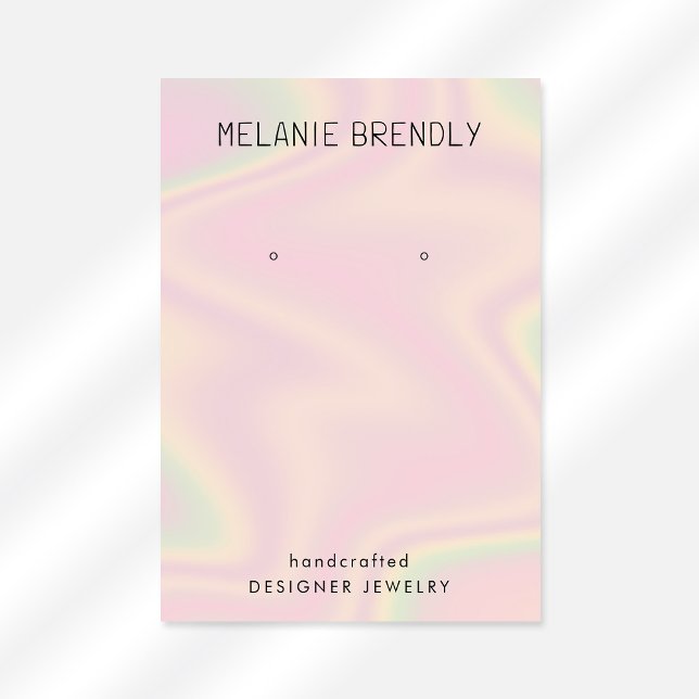 Trendigets moderna Chic Juelry Earring Visning Visitkort (Stylishly Personalize with Your Custom Name/Optional Text. Add Contact Information on Reverse Side.)