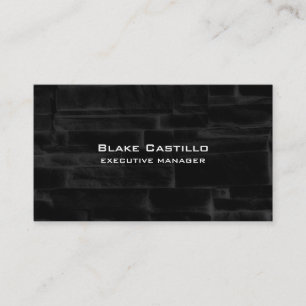 Trendigets moderna Elegant Black Grått Wall Bricks Visitkort