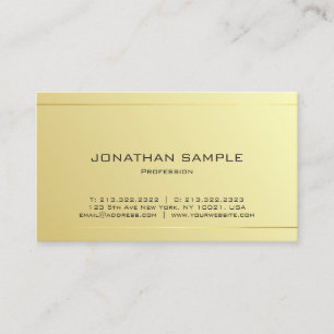 Trendigets moderna Elegant Guld ser minimalistisk Visitkort