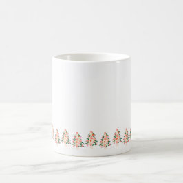 trendigets moderna färg festive julgran kaffemugg