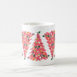 trendigets moderna färg festive julgran kaffemugg