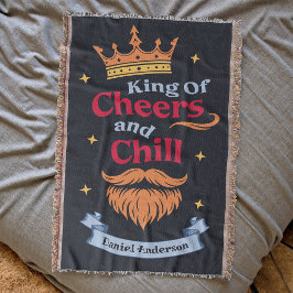 Trendigets moderna färgstarka nyans Kung-citattypo Filt