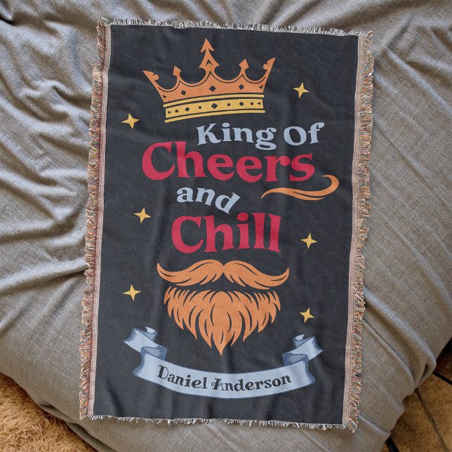 Trendigets moderna färgstarka nyans Kung-citattypo Filt (Skapare uppladdad)