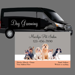 Trendigets moderna Hund Salon Visitkort