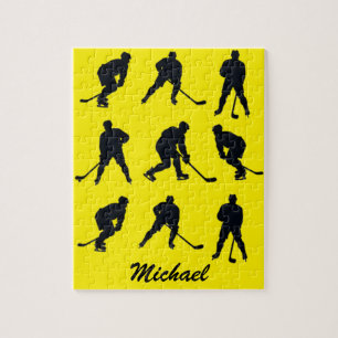 Trendigets moderna ishockeyspelare Personlig Namn Pussel