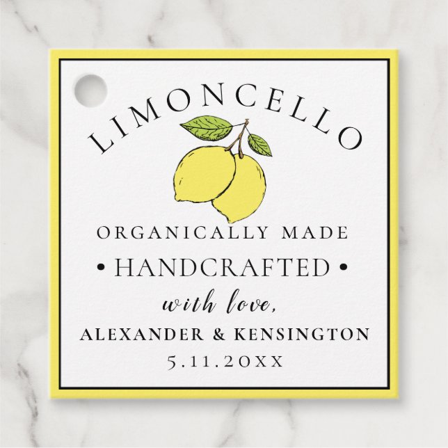 Trendigets moderna Limoncello för ett Flaska Gåvor Etiketter (Framsida)