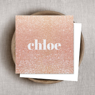 Trendigets moderna makeup-konstnär Ro Guld Glitter Fyrkantigt Visitkort