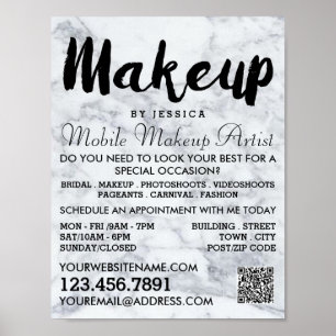 Trendigets moderna marble Makeup Artist Reklam Poster
