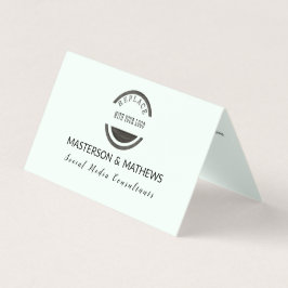 Trendigets moderna mediekonsult Social - Mintfärga Visitkort