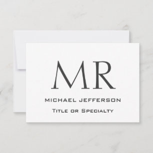 Trendigets moderna monogram minimalistisk standard OSA kort