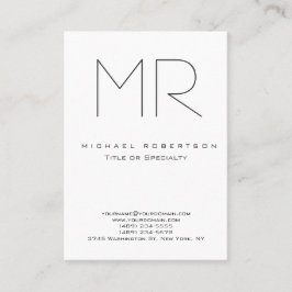 Trendigets moderna monogram minimalistisk standard visitkort