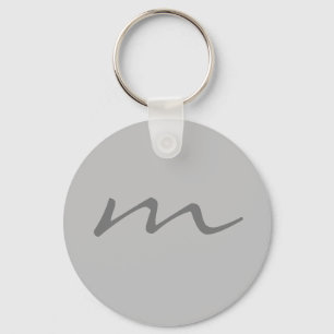 Trendigets moderna monogram-professionell grått nyckelring