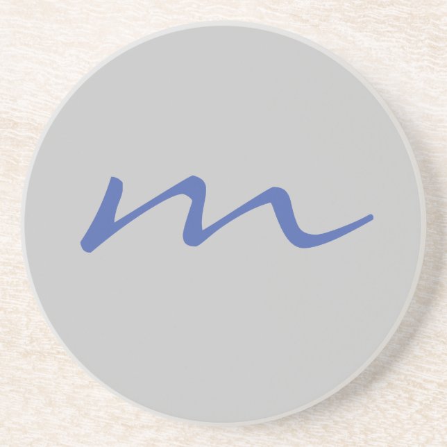 Trendigets moderna monogram-professionell grått underlägg (Framsidan)