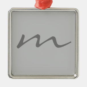 Trendigets moderna monogramprofessionell julgransprydnad metall