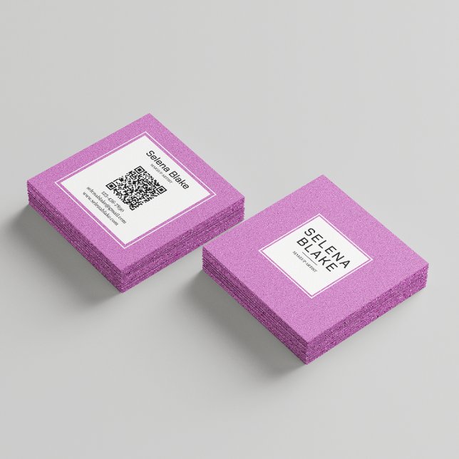 Trendigets moderna QR-kodutformning - Elegant och  Fyrkantigt Visitkort (Skapare uppladdad)