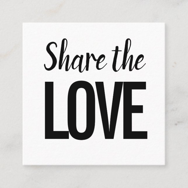 Trendigets moderna refererar till en vän/ett refer fyrkantigt visitkort (Framsida)