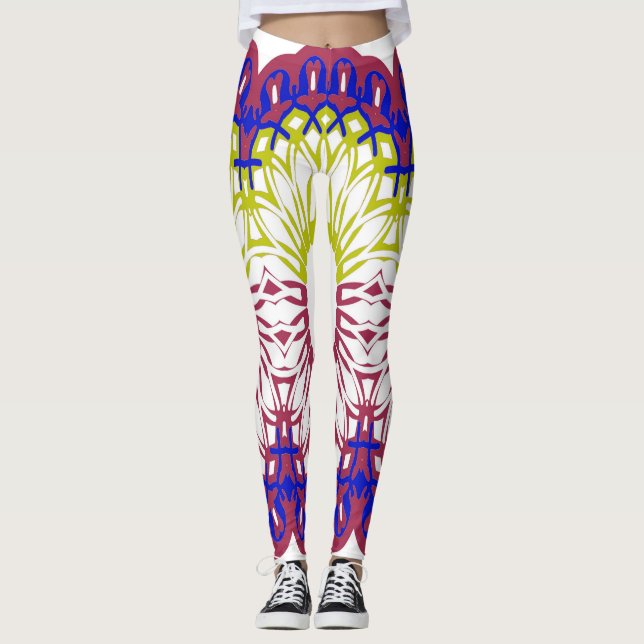 Trendigets multifärgad "Ratti_Kreativ_Arts" Leggin Leggings (Framsida)