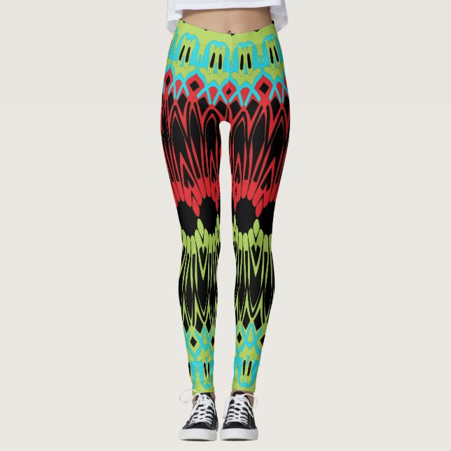 Trendigets multifärgad "Ratti_Kreativ_Arts" Leggin Leggings (Framsida)