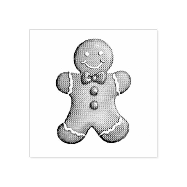 Trendigets Pepparkaksgubbe jul Stämpel (Tryck)