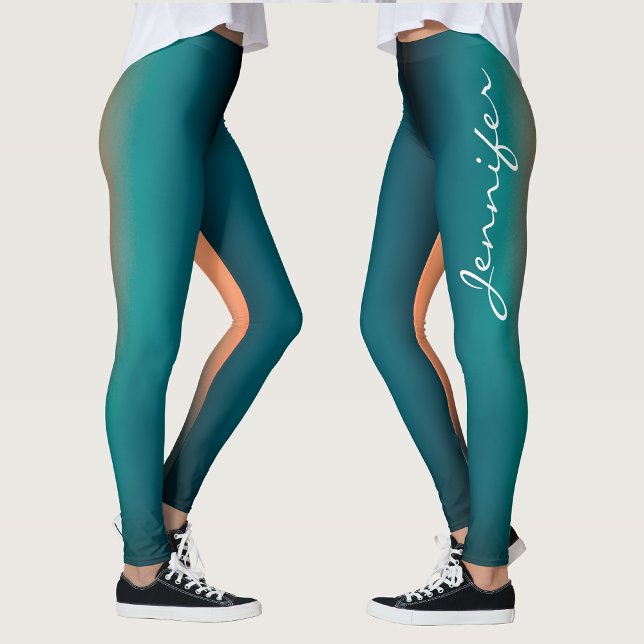 Trendigets Personlig Mörk skalas till Orangens öve Leggings (Skapare uppladdad)
