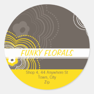TRENDIGETS PERSONLIG STICKER: funky 7 Runt Klistermärke
