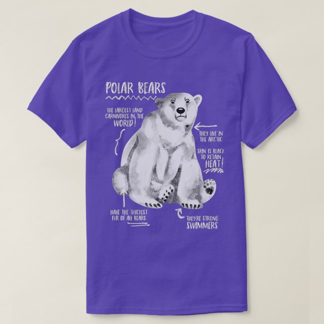 Trendigets Polar Björnstreck T Shirt (Design framsida)