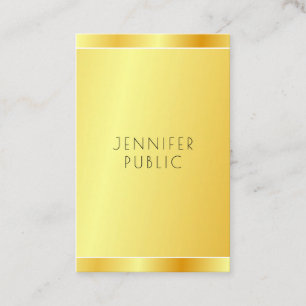 Trendigets Professionell Elegant Faux Guld Modern Visitkort