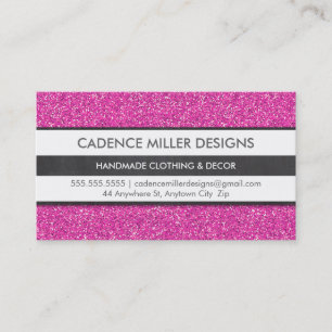 TRENDIGETS RAND moderna minimala rosa silver glitt Visitkort