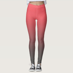 Trendigets röda svarta övertoning leggings