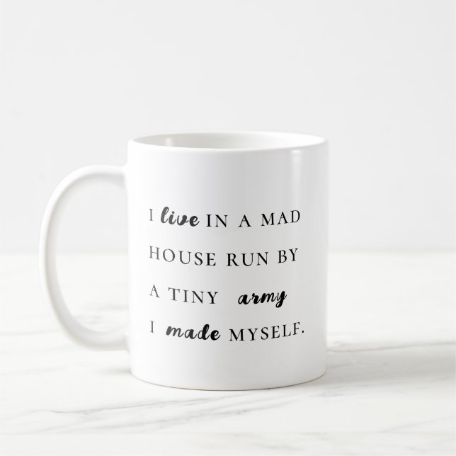 Trendigets roliga moderna typografi kaffemugg (Vänster)