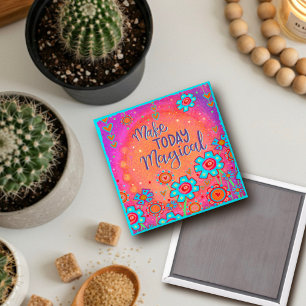 Trendigets Roligt Gör dagens Blommigt för magisk i Magnet